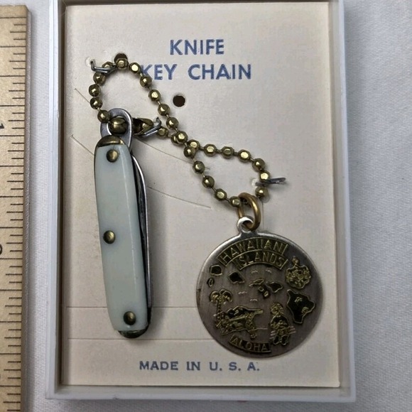 Other - Vintage Hawaiian Islands Aloha Knife Key Chain Souvenir Made in U.S.A. Hawaii